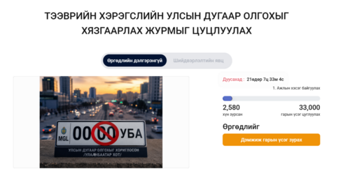 Автомашины дугаар олгохыг хязгаарлах журмыг цуцлуулахаар гарын үсэг цуглуулж эхэллээ